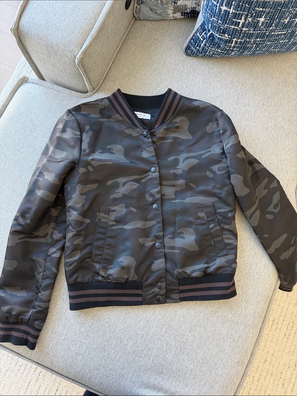 Bailey 44 Olive & Brown Camouflage Bomber Jacket